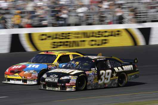 black and white nascar car