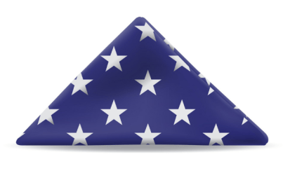 US folded flag